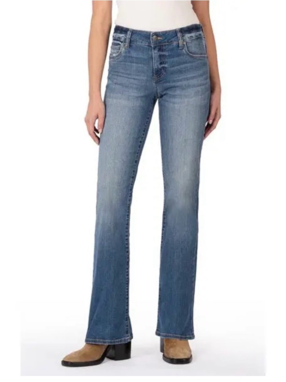 Kut From The Kloth Natalie Bootcut Mid Rise Jeans Blue Size 14